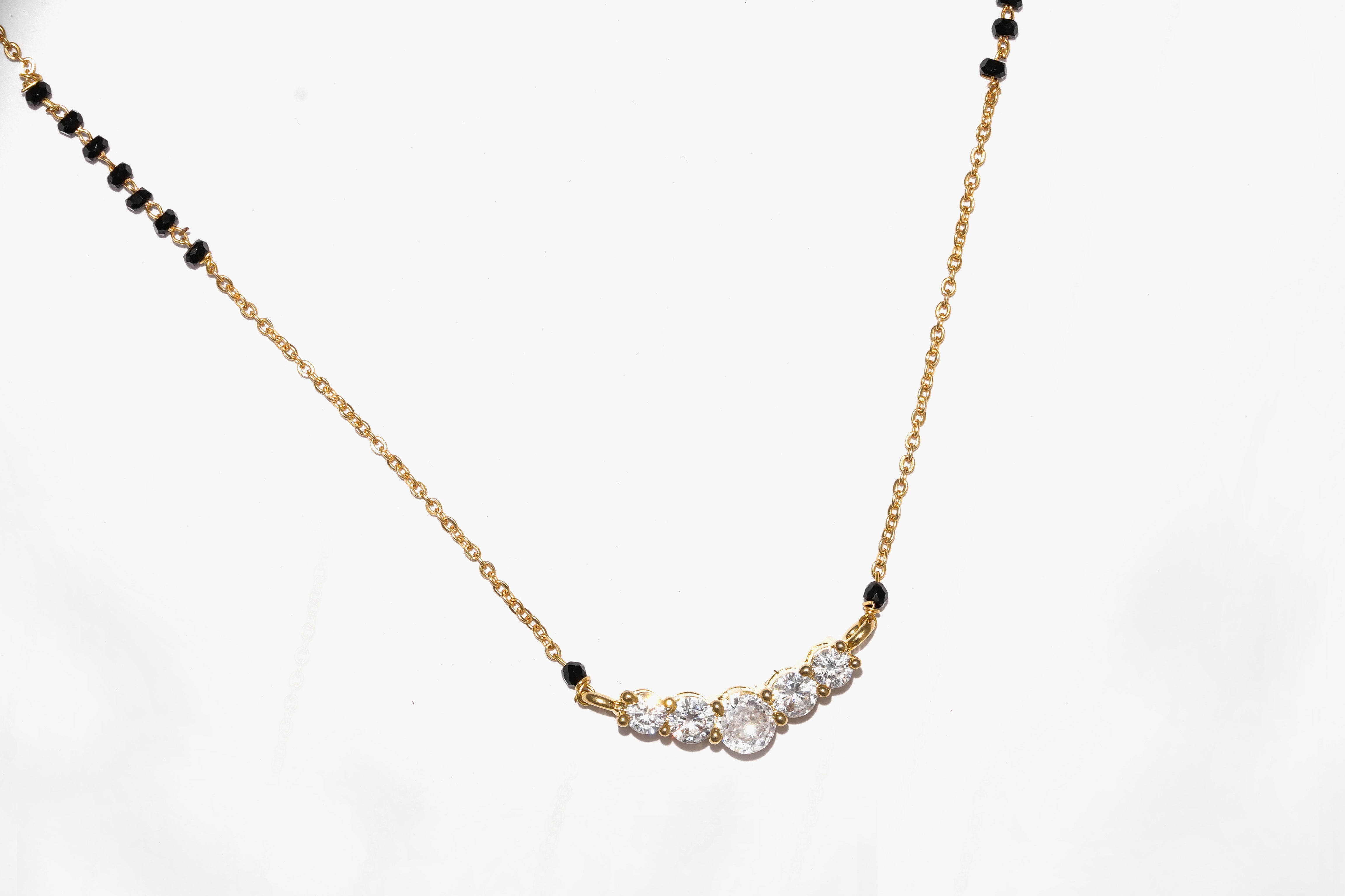 Elegant Five Type Diamond Mangalsutra Necklace – Traditional & Stylish Jewellery for Women