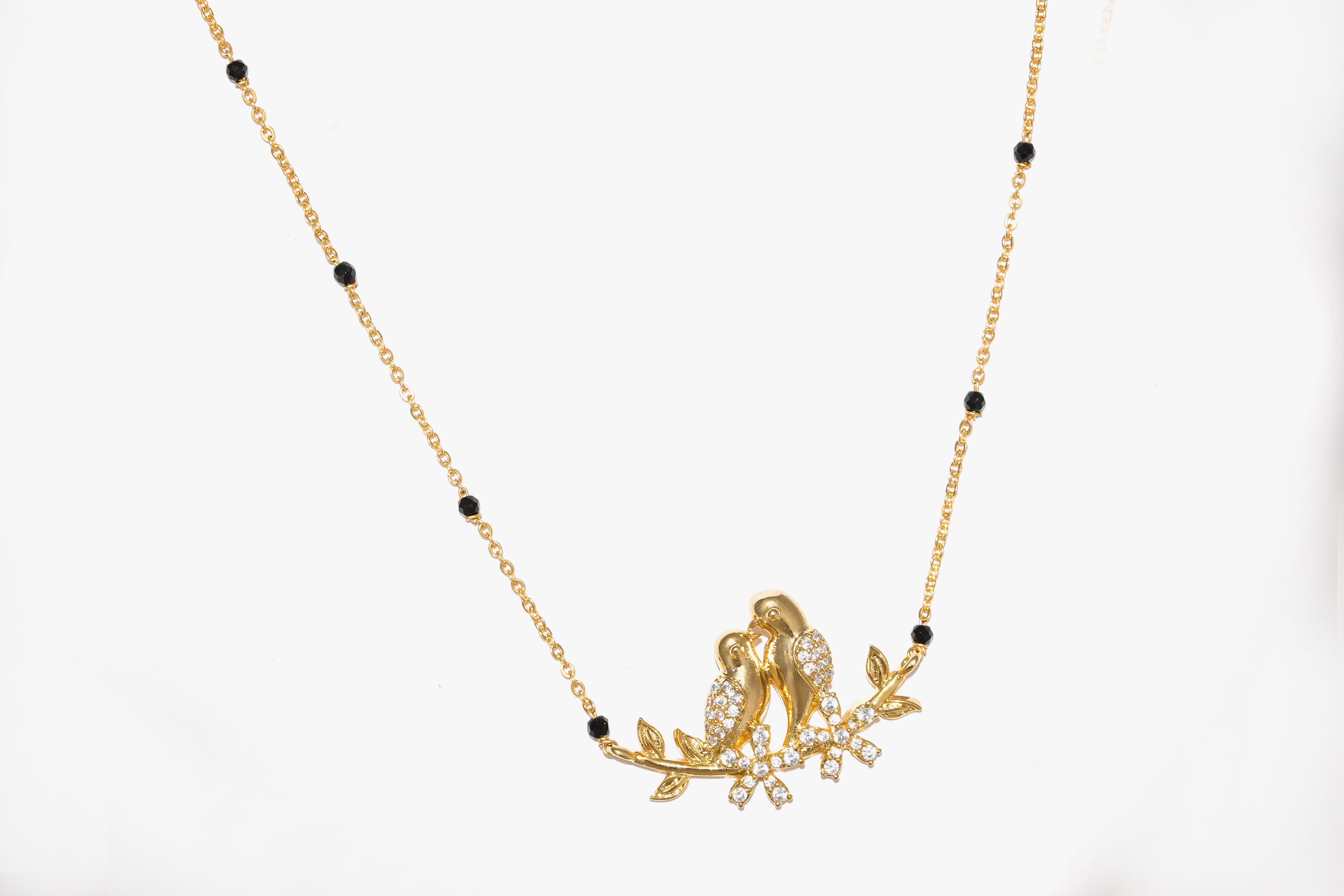 Elegant Birds Diamond Mangalsutra Necklace – Traditional & Stylish Jewellery for Women