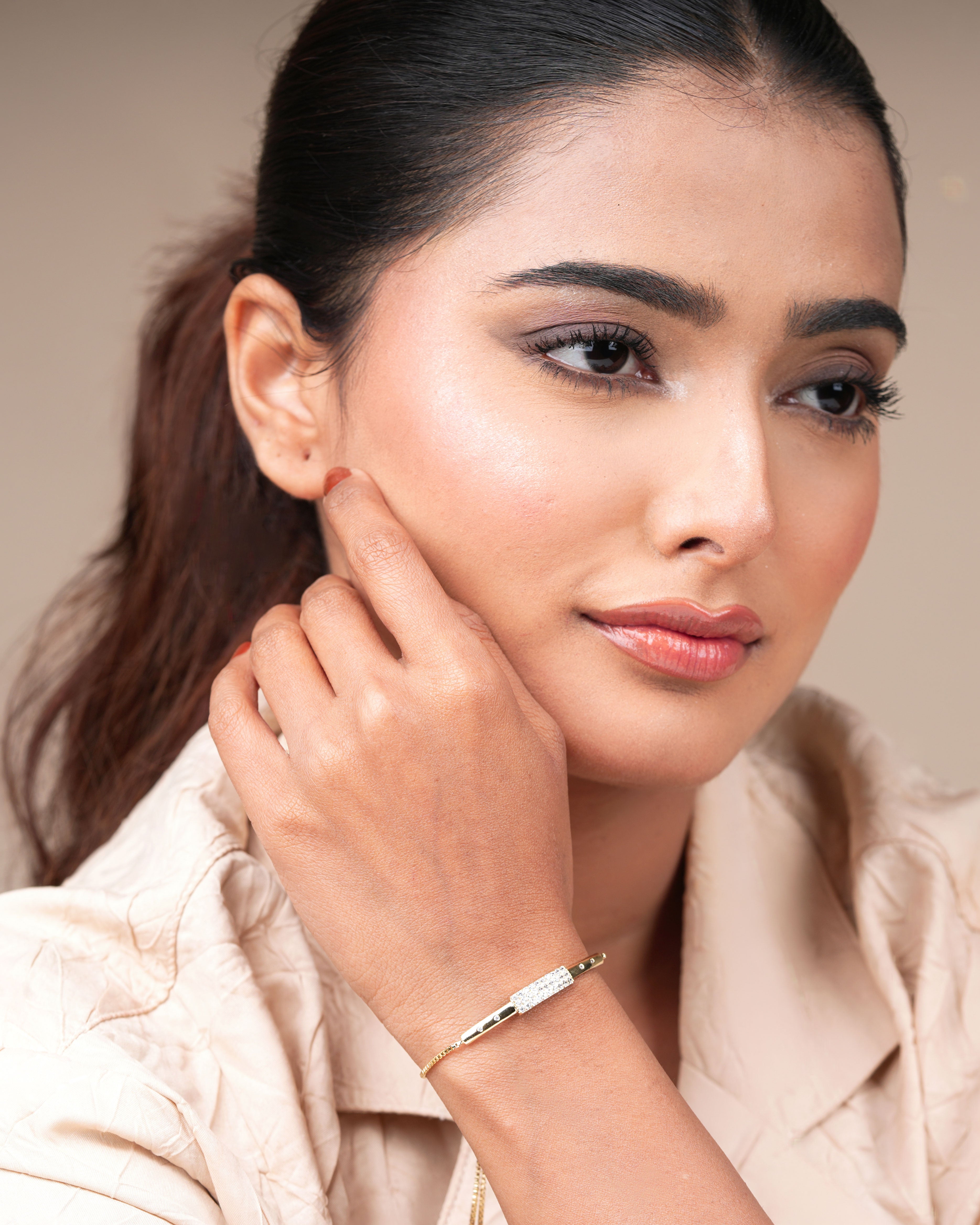 Stylish Rectangle Bracelet – Trendy Jewellery for Women & Girls