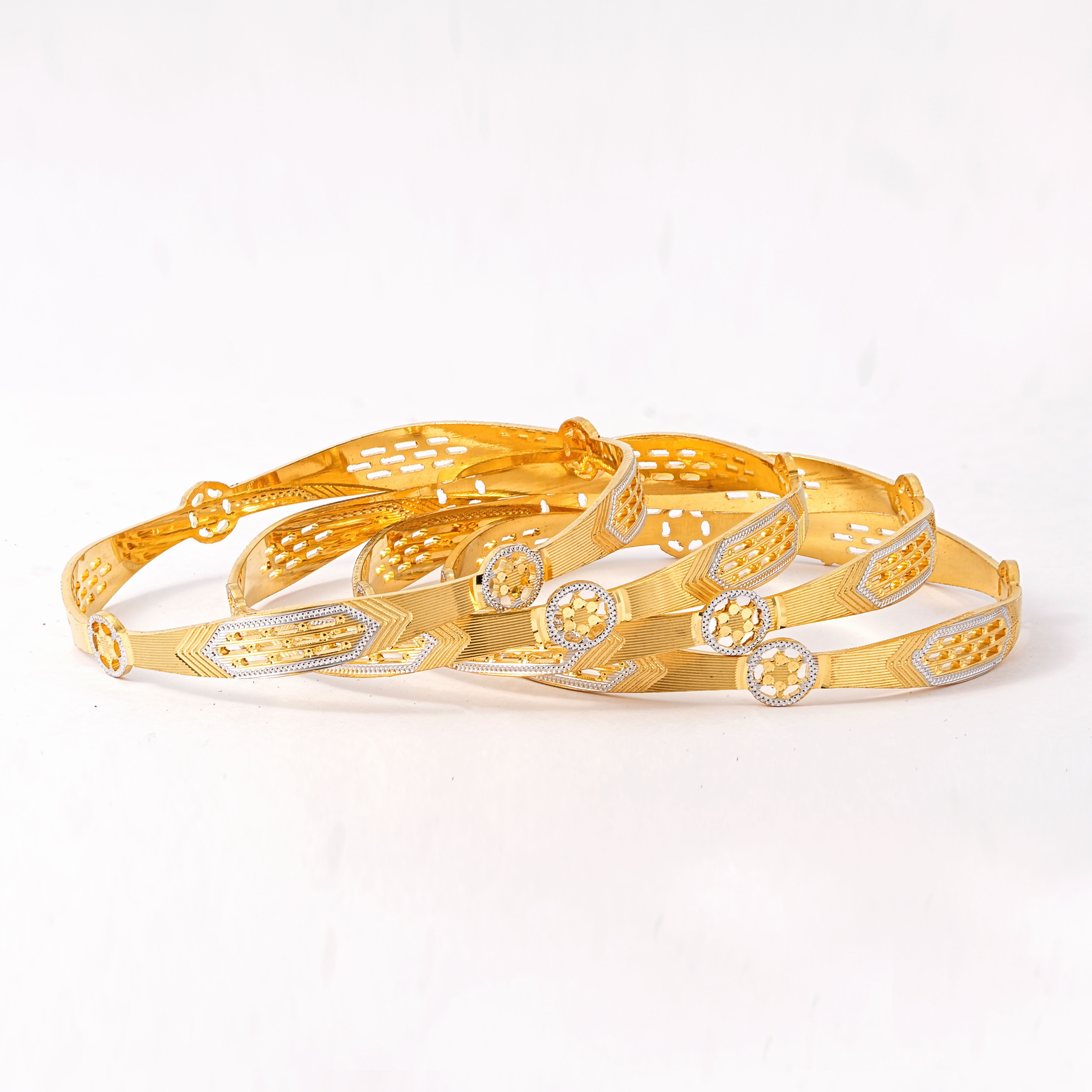 Classic Diamond Band Bangles – Timeless Elegance for Women