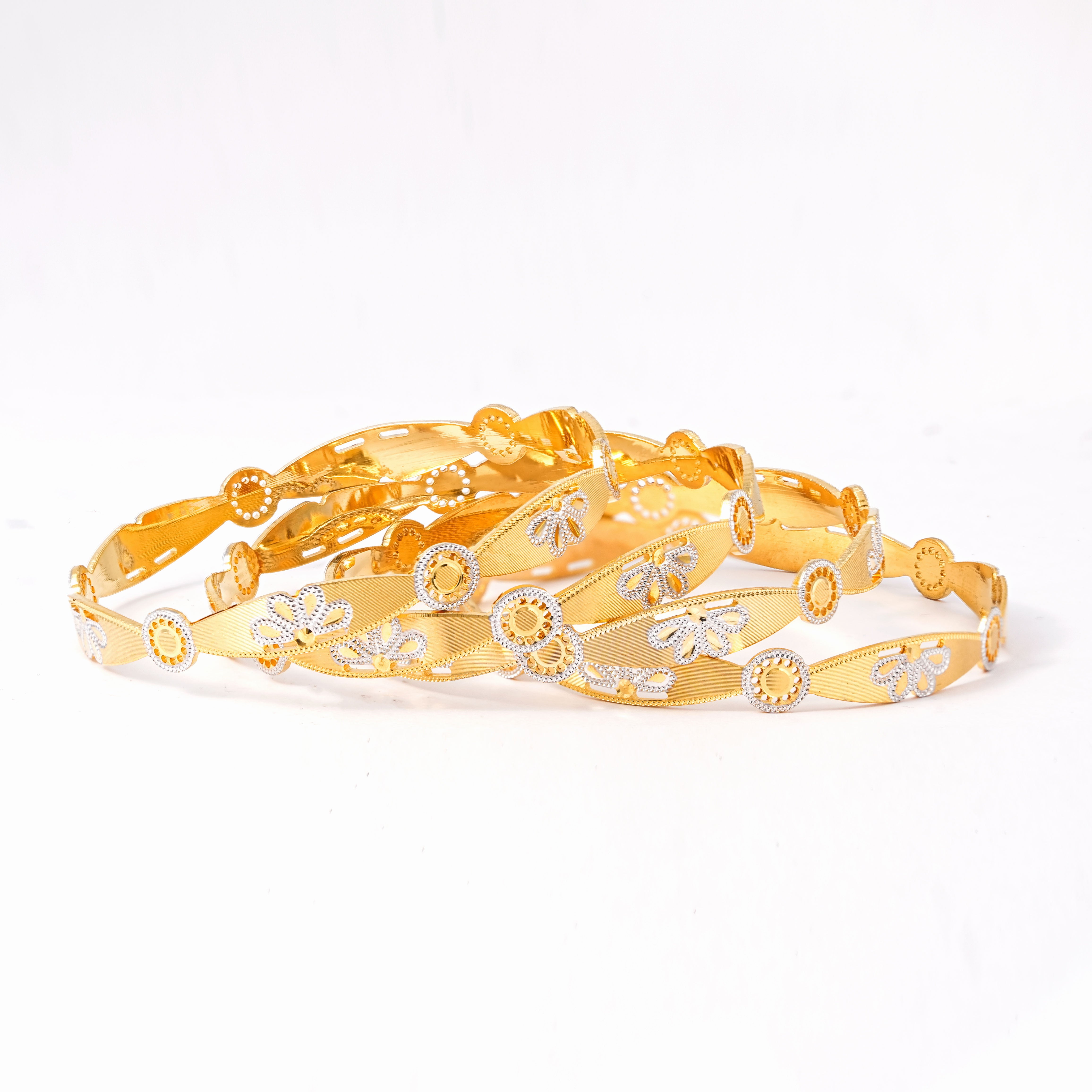 Classic Kari Line Diamond Band Bangles – Timeless Elegance for Women