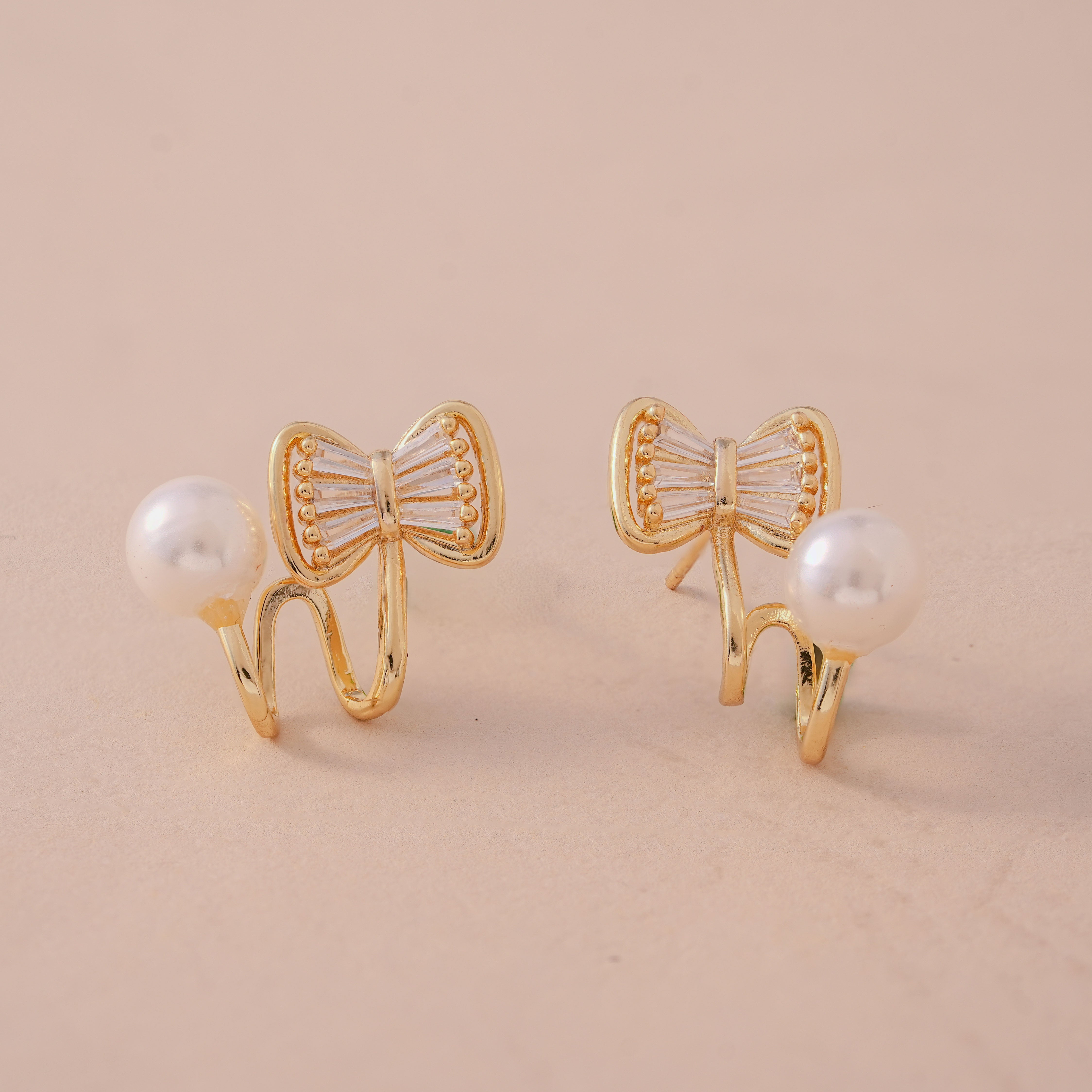 Elegant White Stone Earrings – Fashion Statement Jewellery for Women