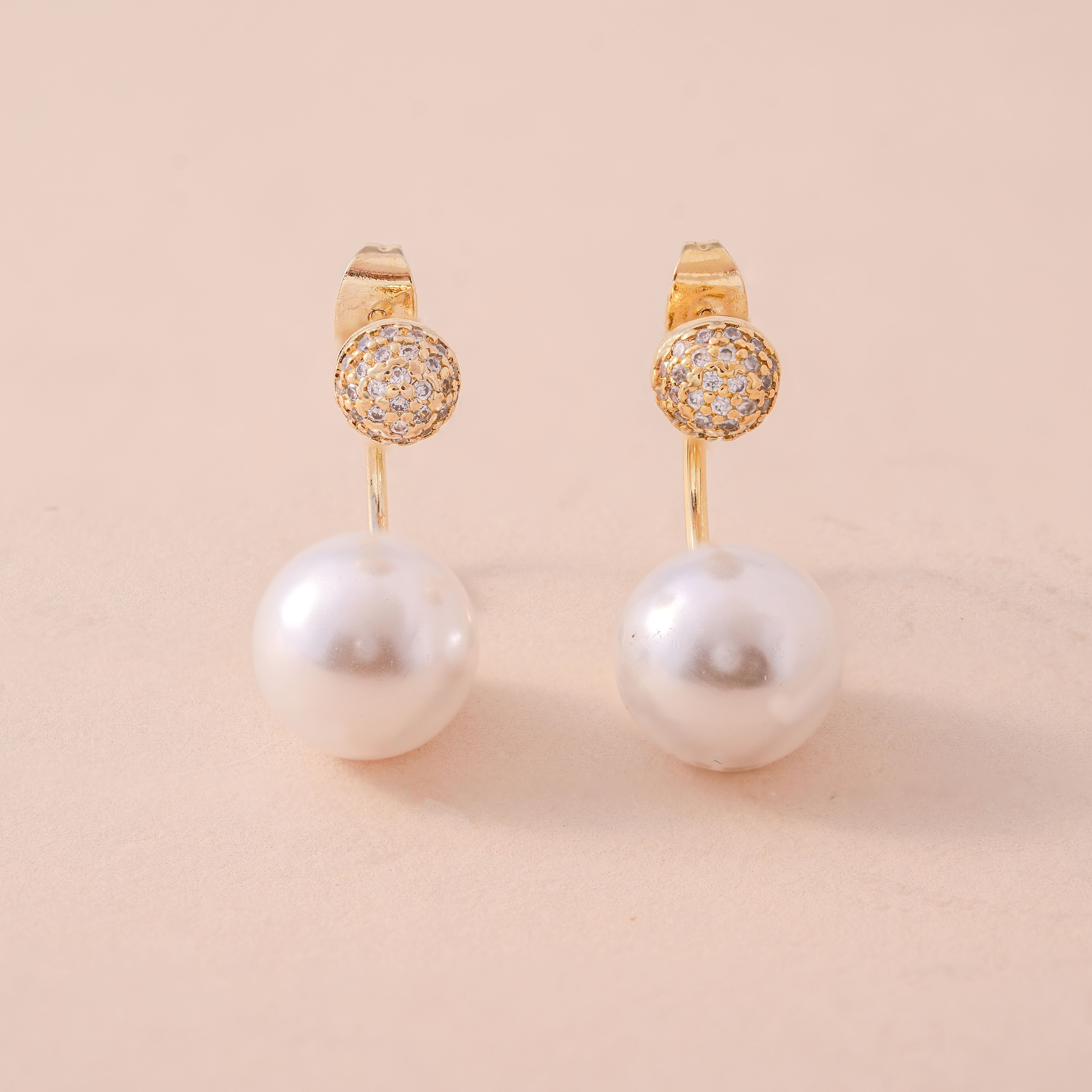 Elegant White Stone Earrings – Fashion Statement Jewellery for Women
