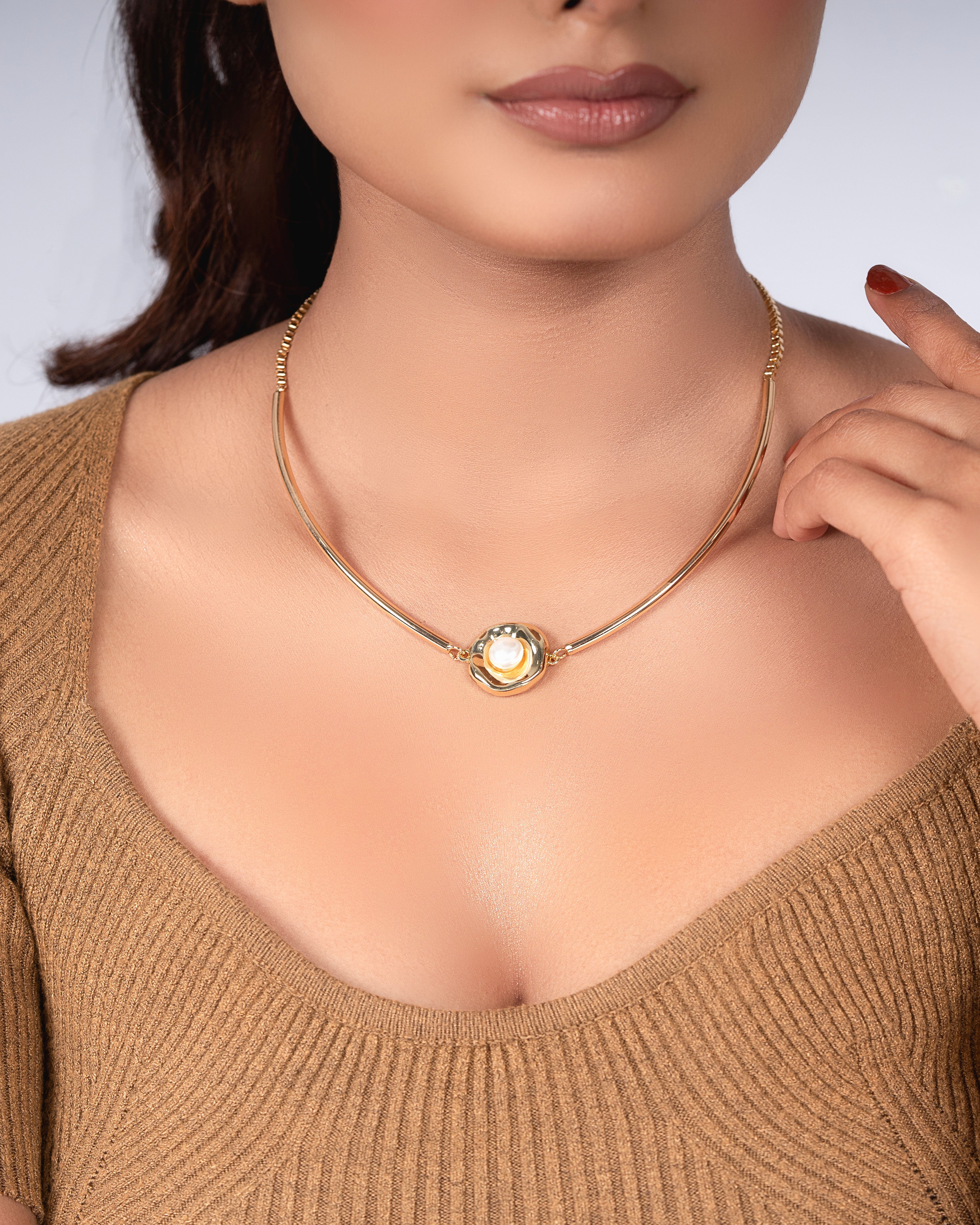 Pearl Beaded Pendant with Chain Anti Tarnish Women & Girls