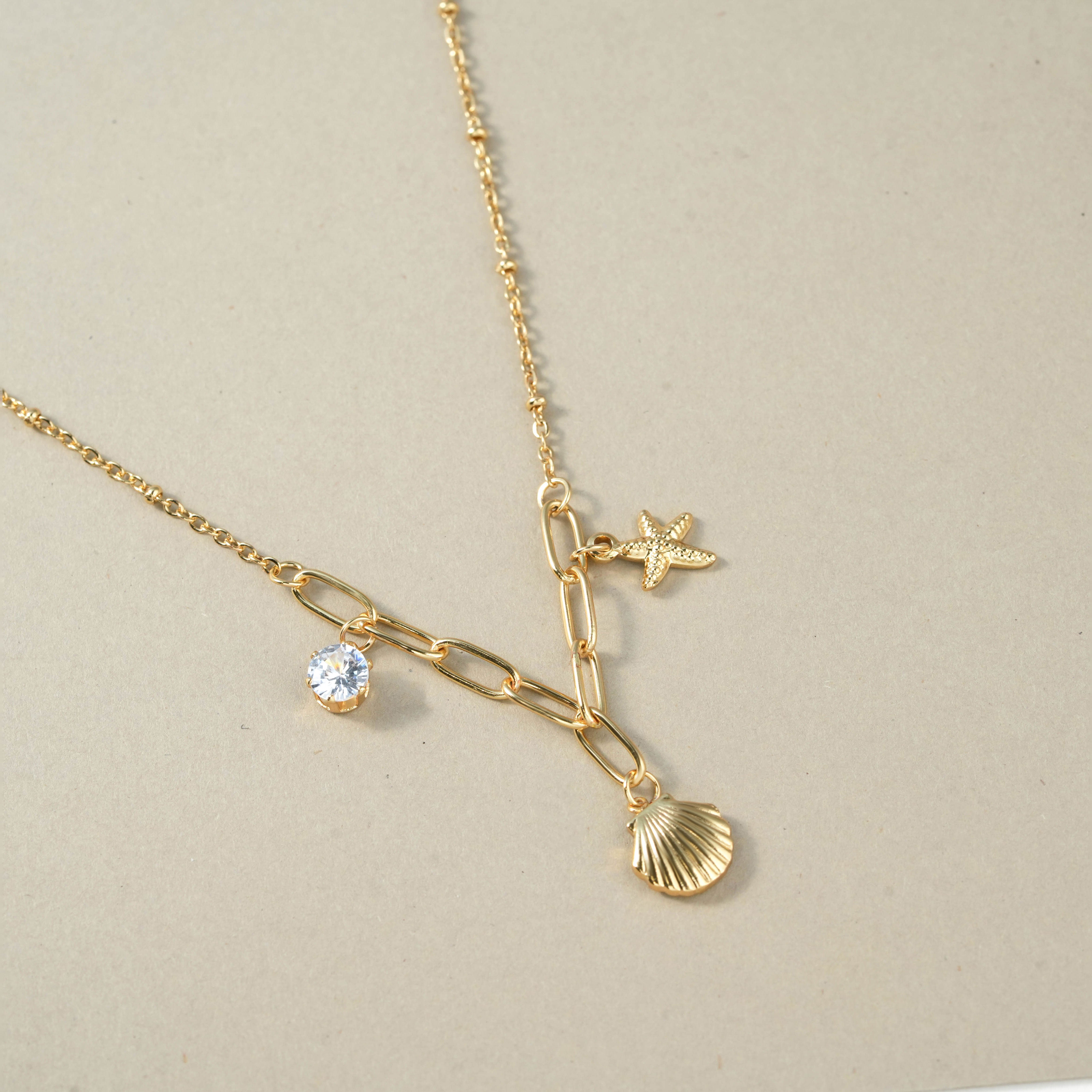Coastal Charm Plated Anti Tarnish Necklace