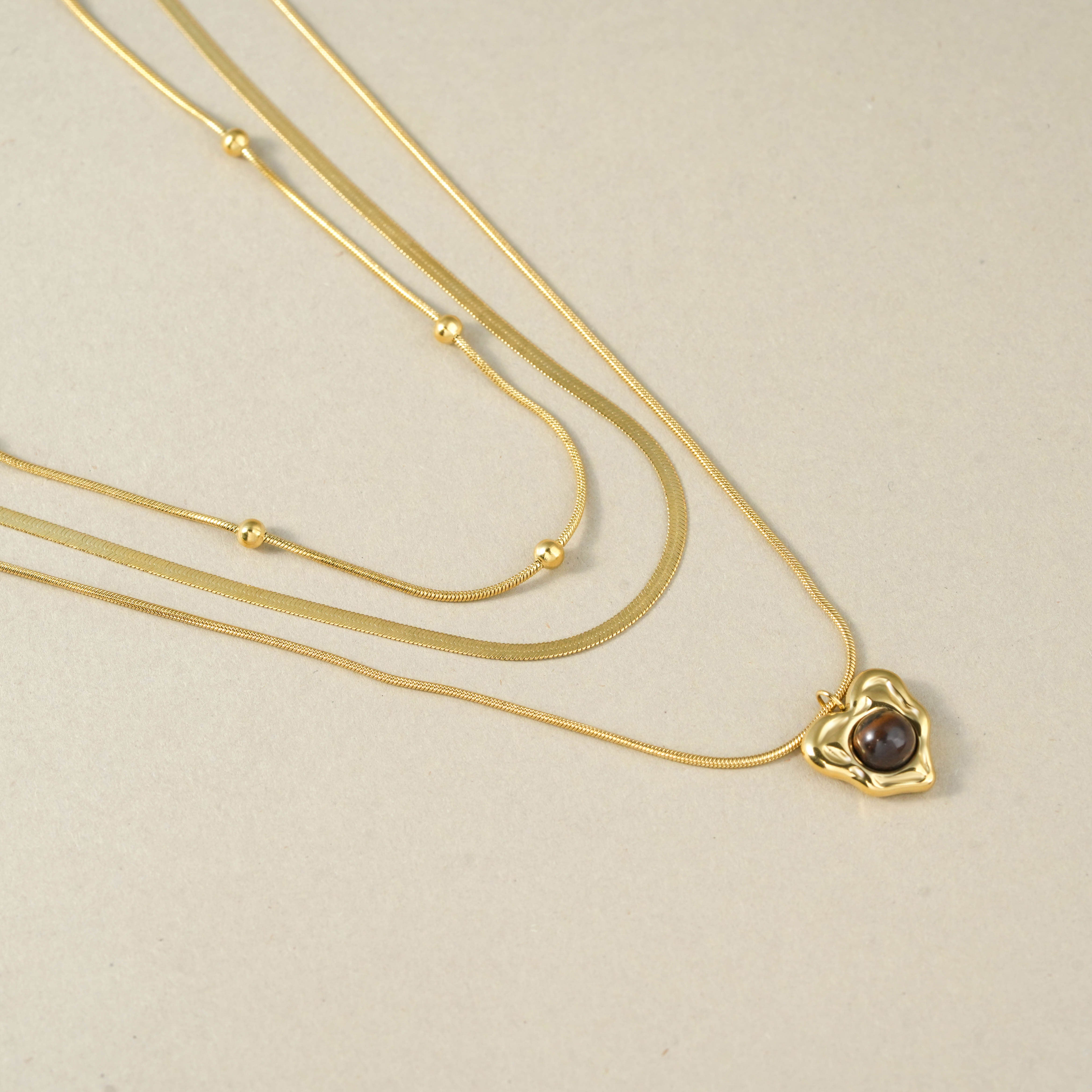 Triple Layer Hypoallergenic Anti Tarnish Necklace