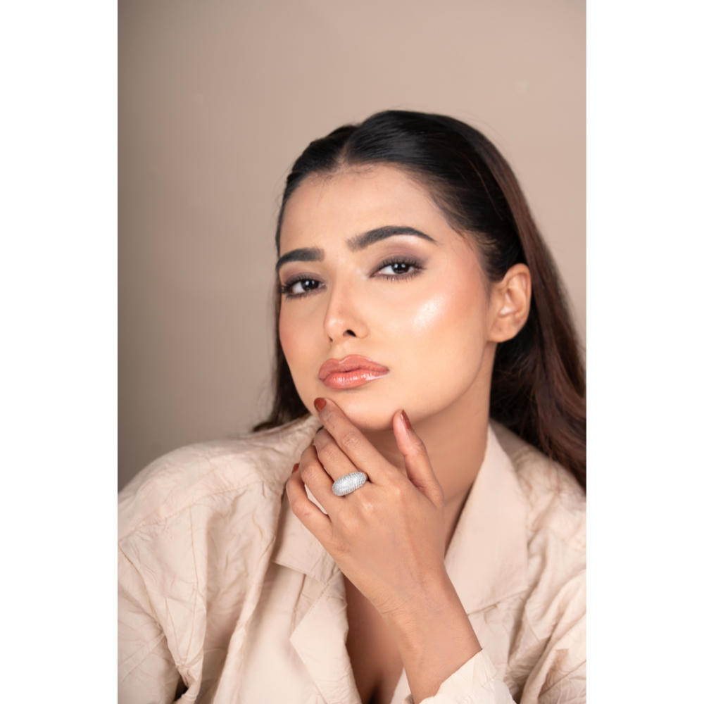 Elegant Silver Dimond Ring – Stylish Jewellery for Women & Girls
