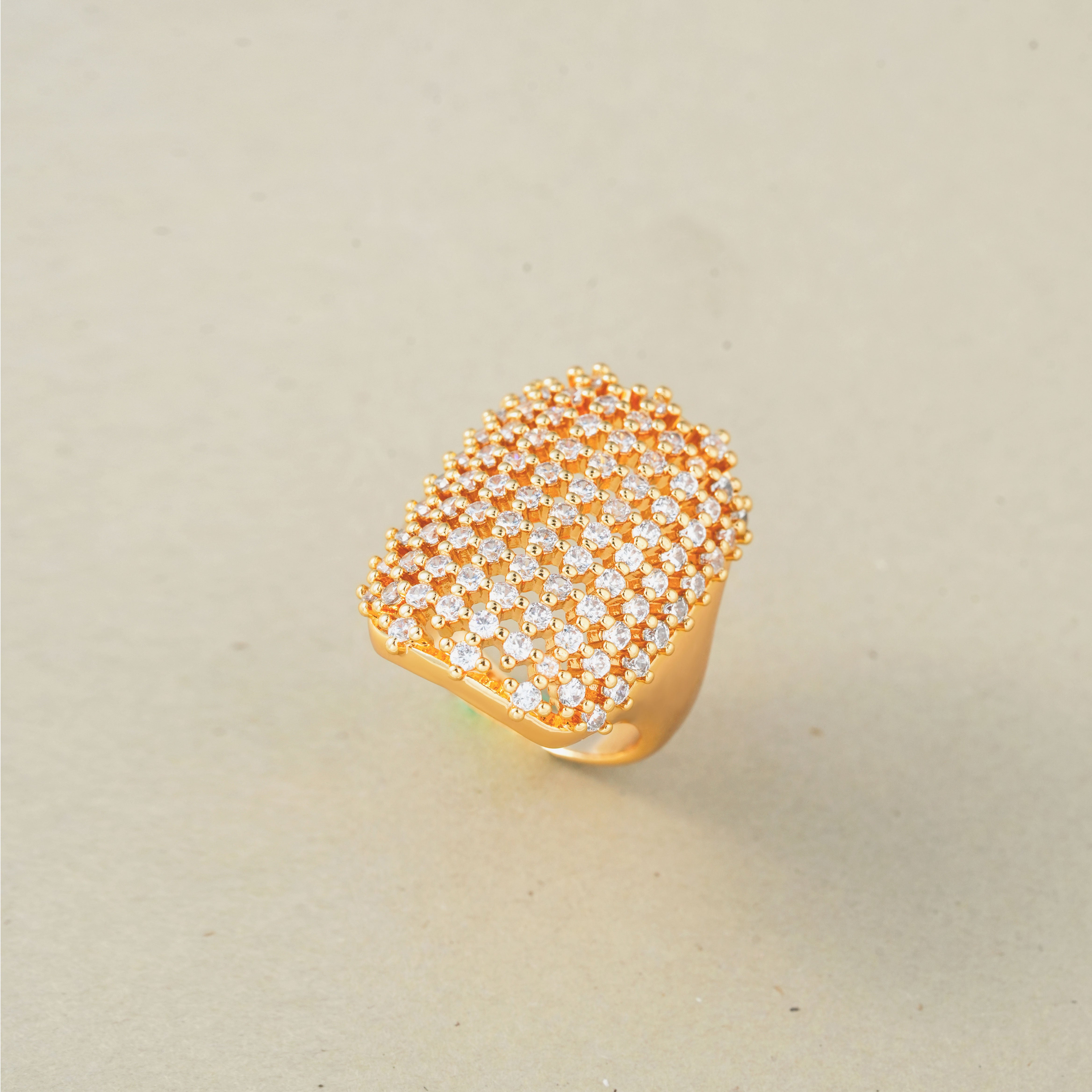Elegant Dimond Shield Ring – Stylish Jewelry for Women & Girls