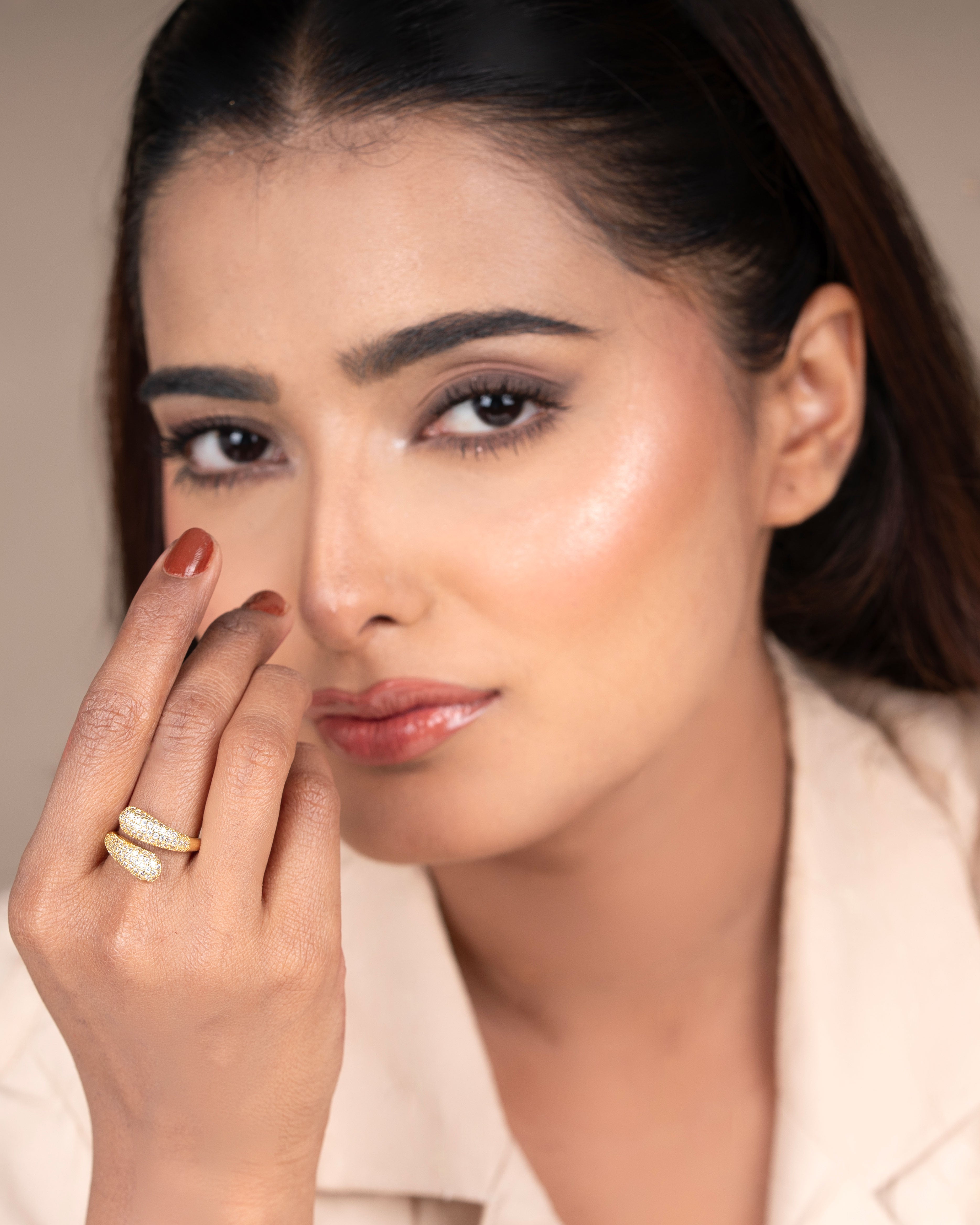 Elegant Adjustable Ring – Stylish Jewellery for Women & Girls