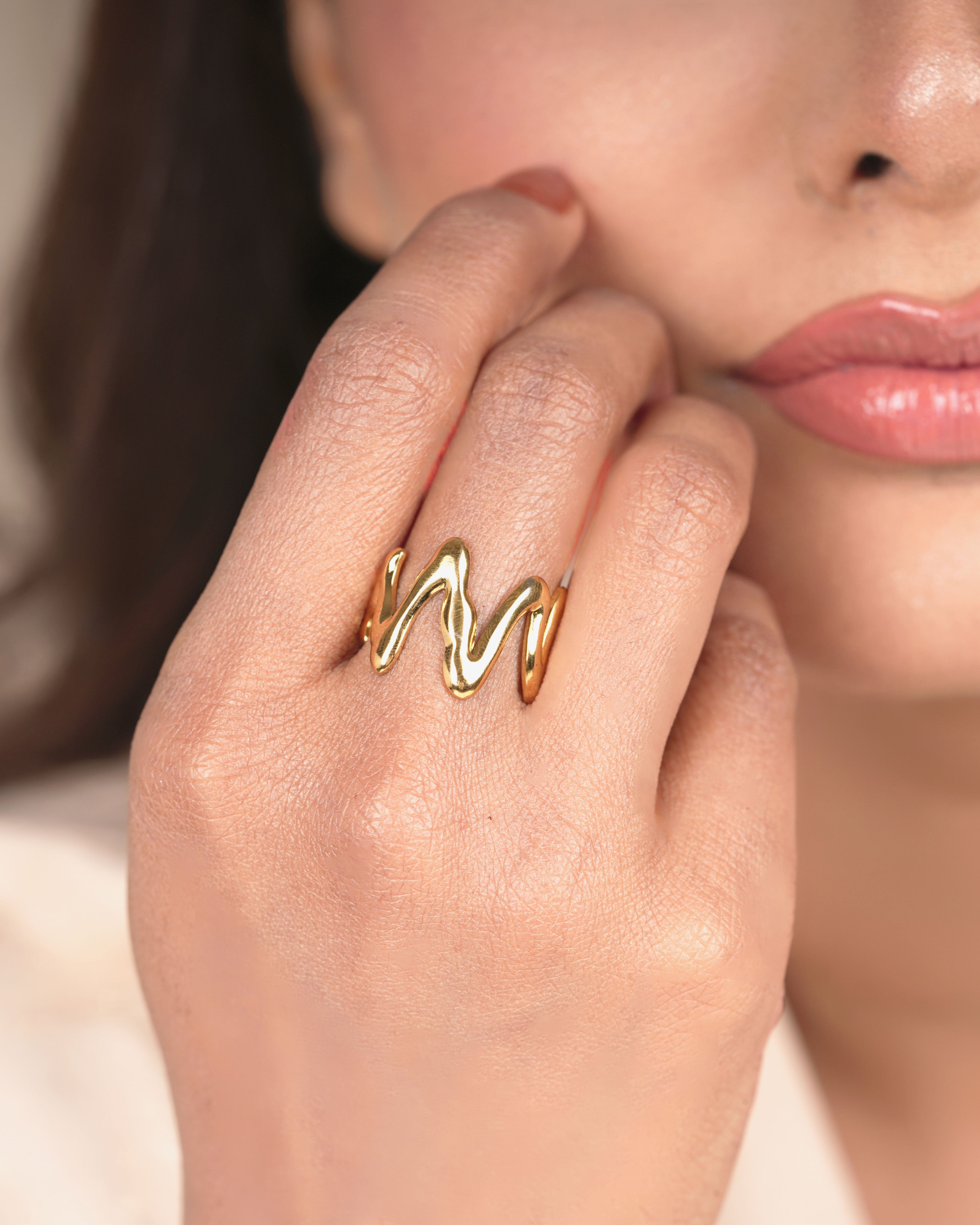 Elegant Zig Zag Ring – Stylish Jewellery for Women & Girls