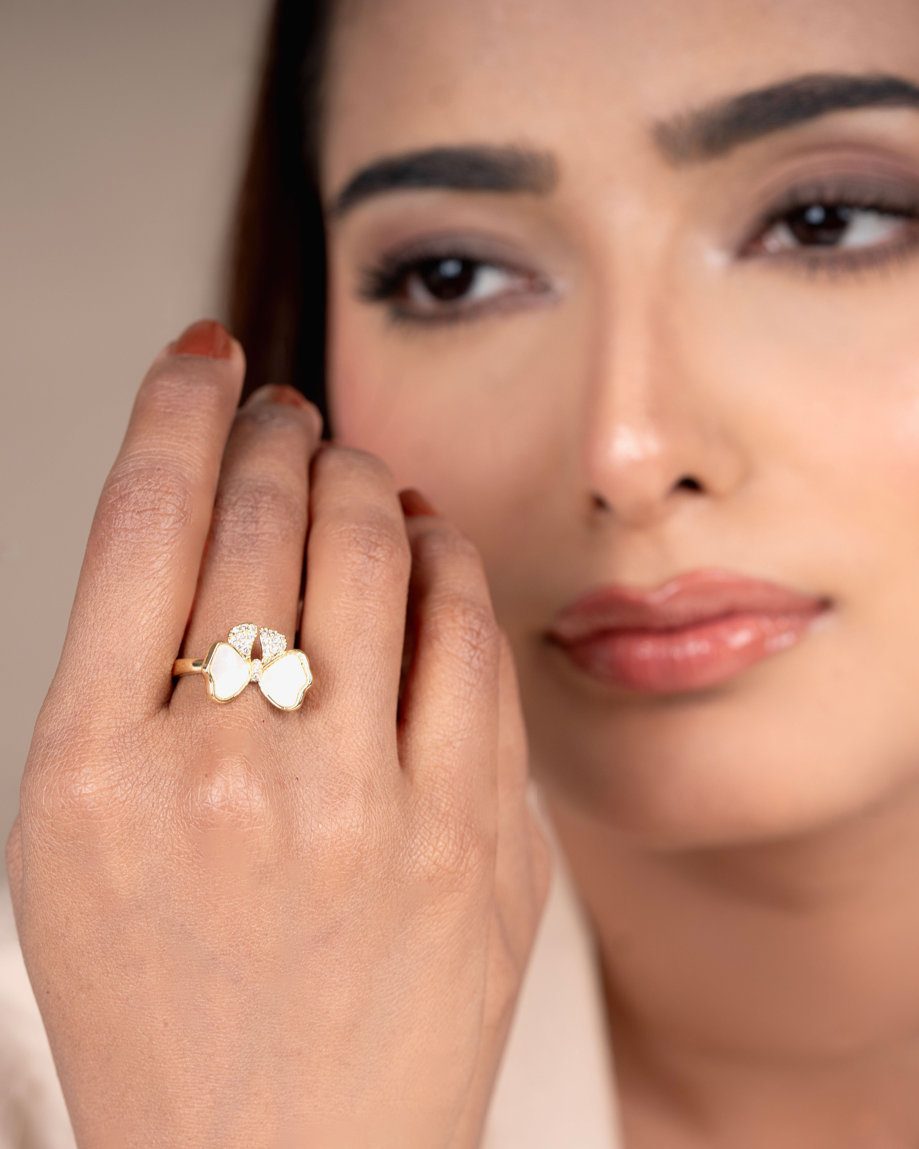 Elegant Tie Shape Ring – Stylish Jewelry for Women & Girls  -Size Adjustable