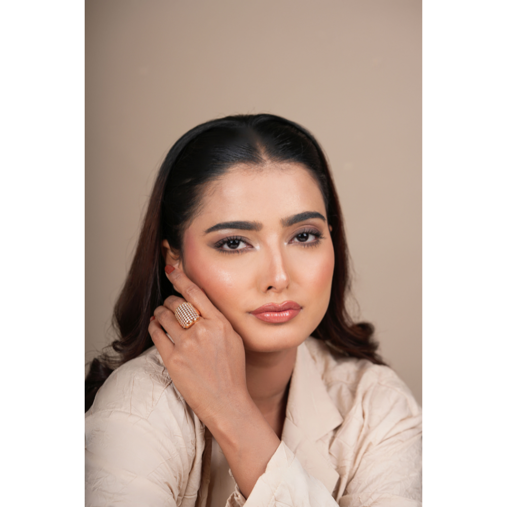 Elegant Dimond Shield Ring – Stylish Jewelry for Women & Girls